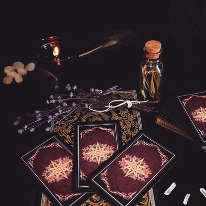 Children of Litha — Black Tarot & Book Set