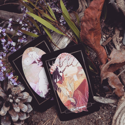 Children of Litha — Black Tarot & Book Set
