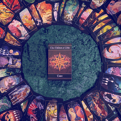 Children of Litha — Black Tarot & Book Set
