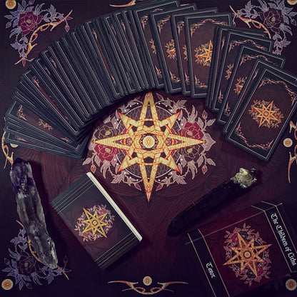 Children of Litha — Black Tarot & Book Set