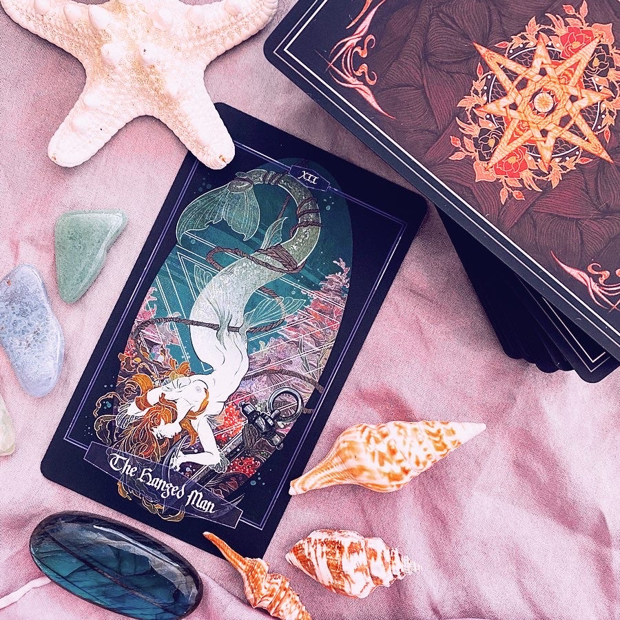 Children of Litha — Black Tarot & Book Set