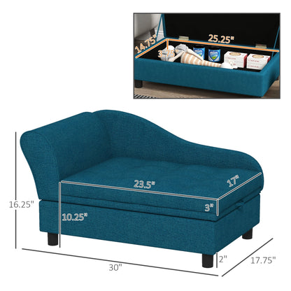 Blue Modern Drawing-Room Divan dimensions and storage measurements