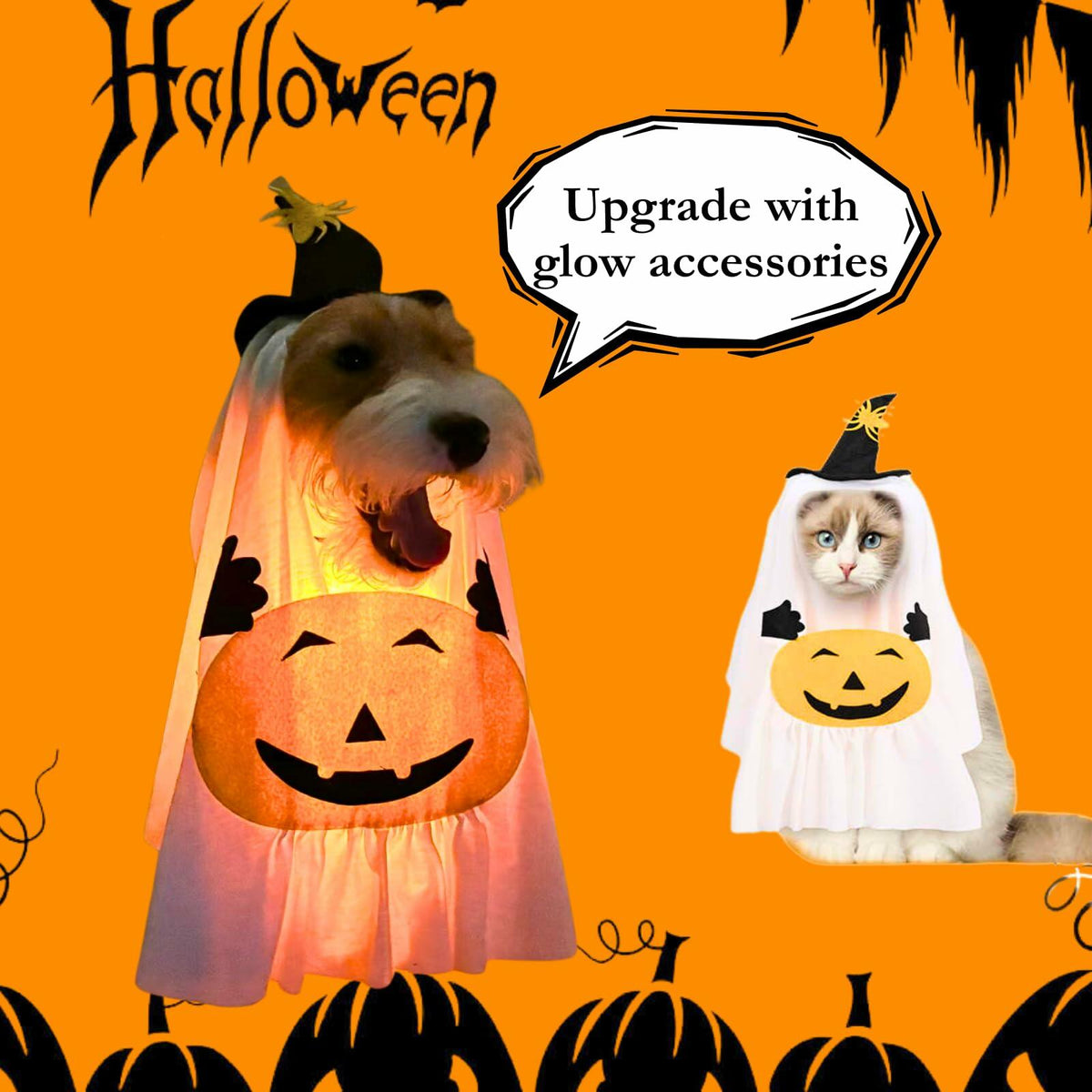 The Pumpkin Wraith Pet Costume