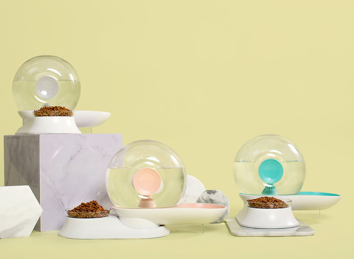Pet Life Auto-Myst Gravity Waterer & Food Bowl