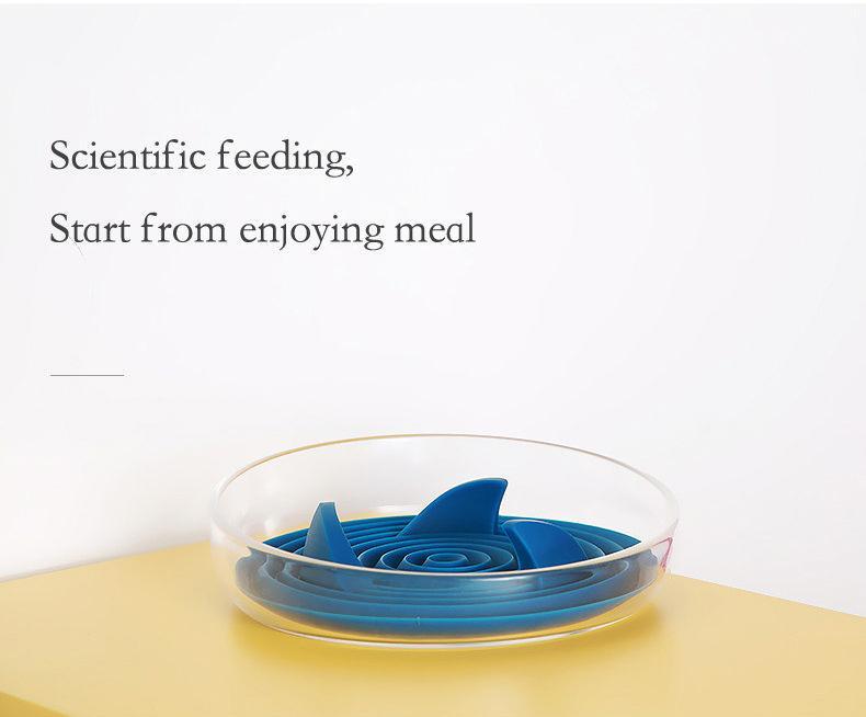 Pet Life Cirlicue Shark Fin Slow Feeder Bowl