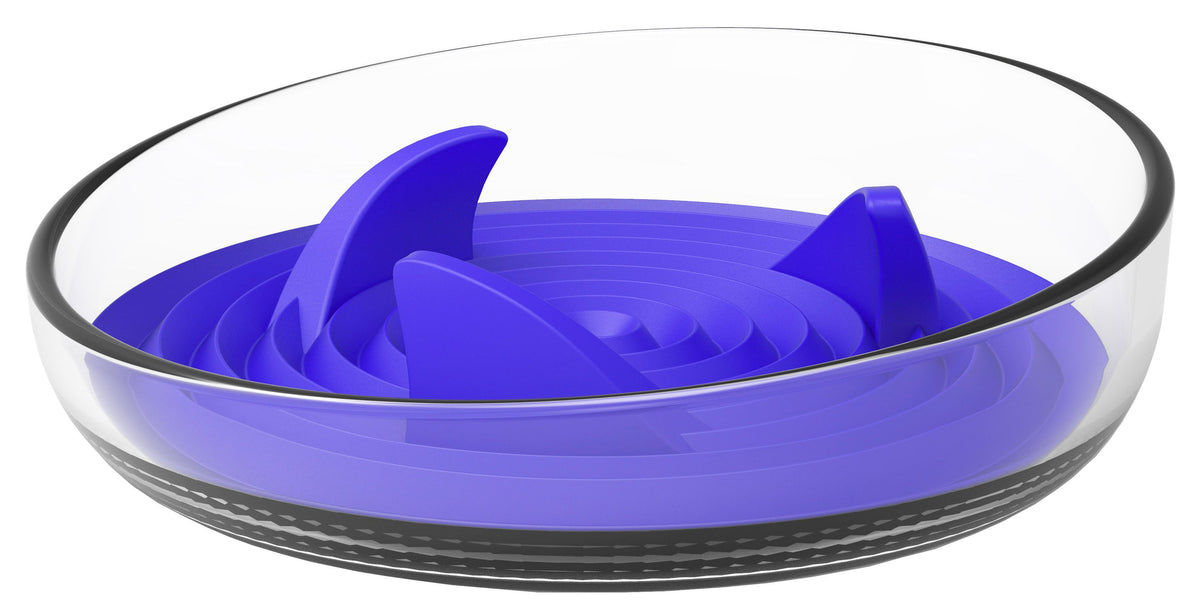 Pet Life Cirlicue Shark Fin Slow Feeder Bowl
