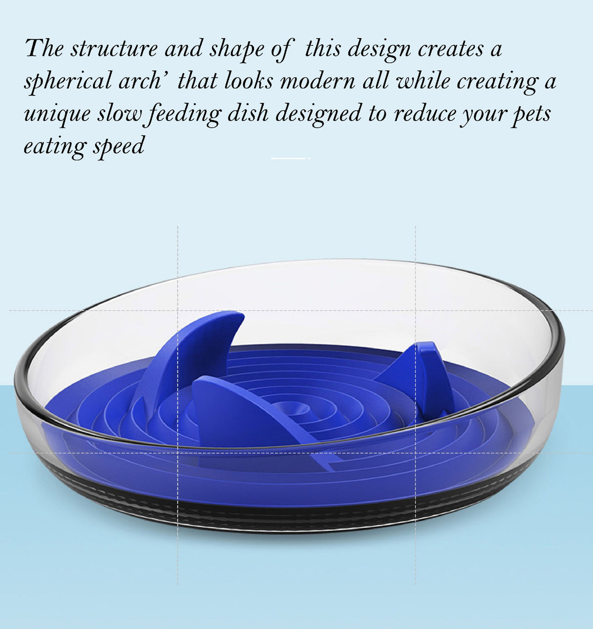 Pet Life Cirlicue Shark Fin Slow Feeder Bowl