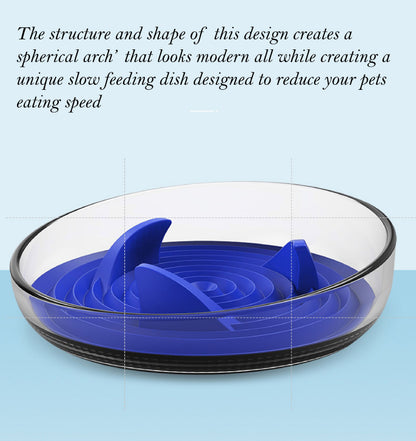 Pet Life Cirlicue Shark Fin Slow Feeder Bowl