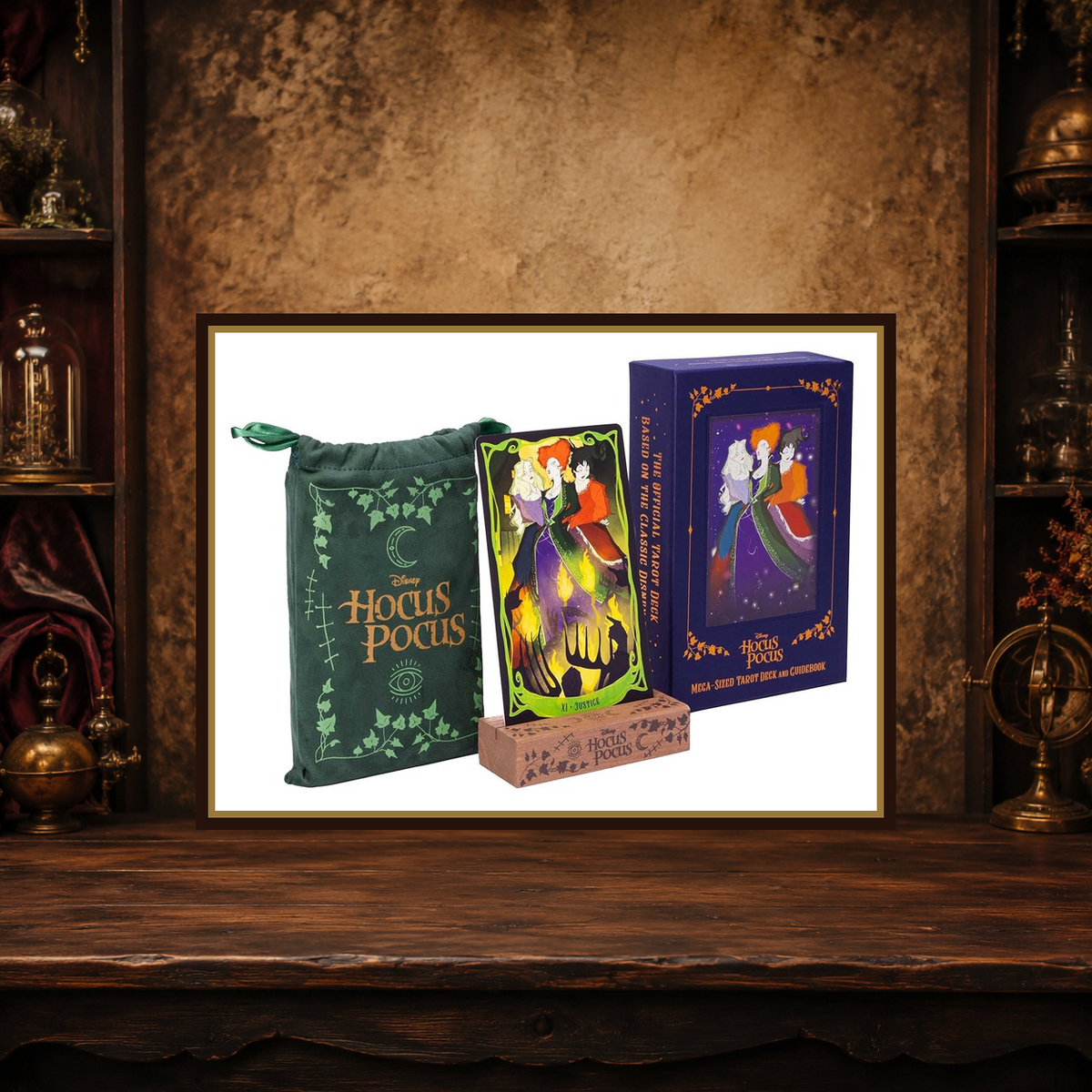 Hocus Pocus — Mega Tarot & Guidebook on a vintage Pugorium backdrop