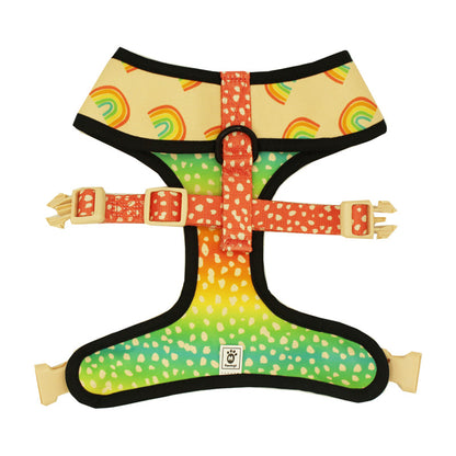 Rainbow Procession harness shown open with adjustable straps
