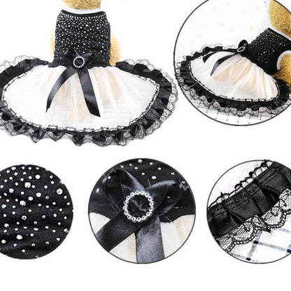 Summer Parlour Dress rhinestone bodice buckle and lace details
