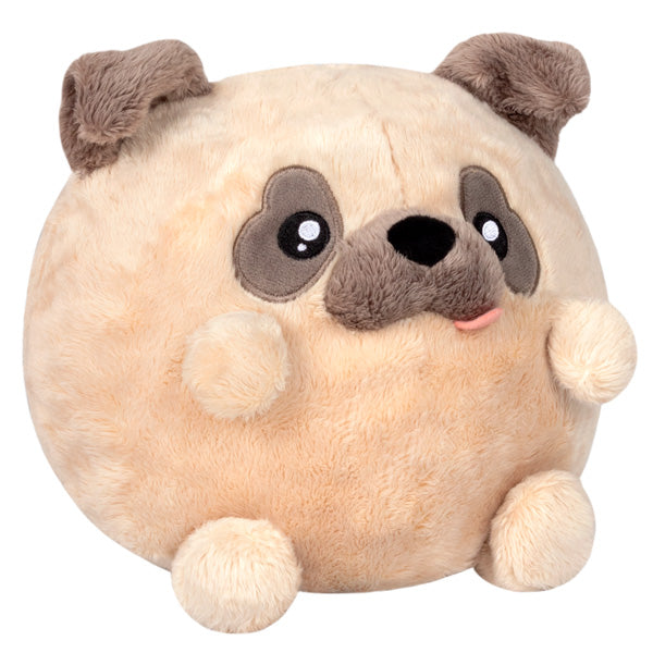 Undercover bat-costume pug plush back view