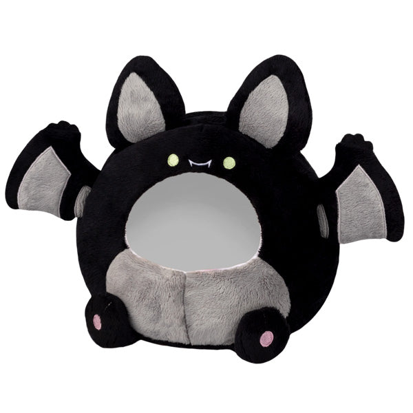 Undercover pug plush with removable bat disguise shown separately